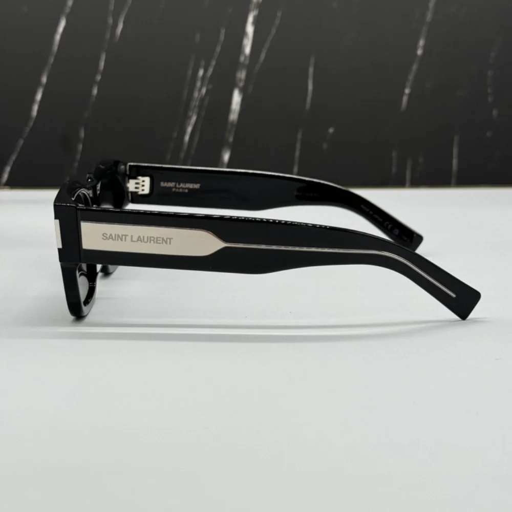 NEW SL617 001 SAINT LAURENT SQUARE SL 617 001 BLACK UNISEX SUNGLASSES